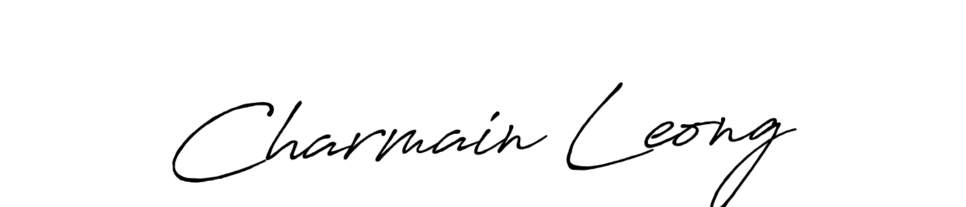 Make a beautiful signature design for name Charmain Leong. With this signature (Antro_Vectra_Bolder) style, you can create a handwritten signature for free. Charmain Leong signature style 7 images and pictures png