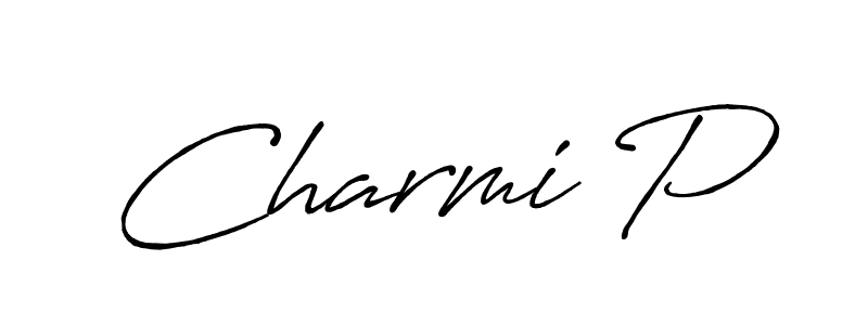Once you've used our free online signature maker to create your best signature Antro_Vectra_Bolder style, it's time to enjoy all of the benefits that Charmi P name signing documents. Charmi P signature style 7 images and pictures png