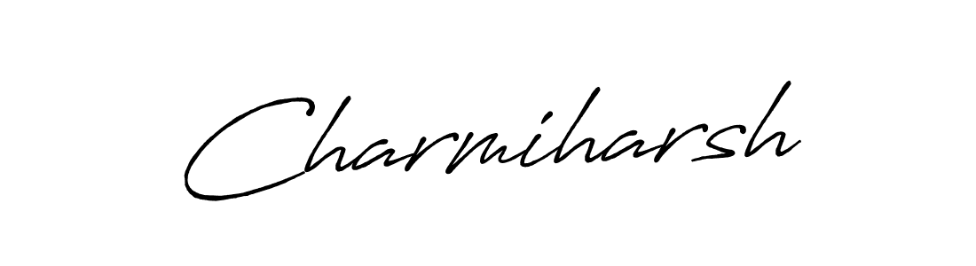 Charmiharsh stylish signature style. Best Handwritten Sign (Antro_Vectra_Bolder) for my name. Handwritten Signature Collection Ideas for my name Charmiharsh. Charmiharsh signature style 7 images and pictures png