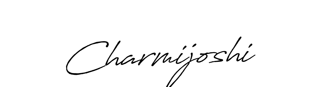 Create a beautiful signature design for name Charmijoshi. With this signature (Antro_Vectra_Bolder) fonts, you can make a handwritten signature for free. Charmijoshi signature style 7 images and pictures png