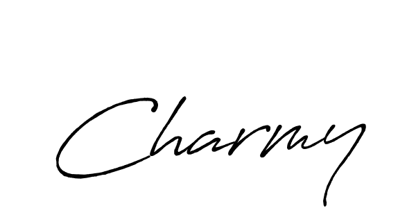 Antro_Vectra_Bolder is a professional signature style that is perfect for those who want to add a touch of class to their signature. It is also a great choice for those who want to make their signature more unique. Get Charmy name to fancy signature for free. Charmy signature style 7 images and pictures png