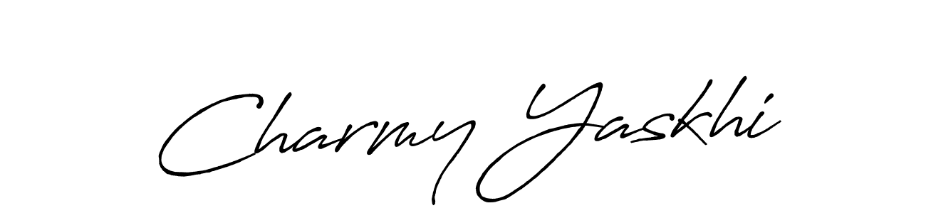 How to Draw Charmy Yaskhi signature style? Antro_Vectra_Bolder is a latest design signature styles for name Charmy Yaskhi. Charmy Yaskhi signature style 7 images and pictures png