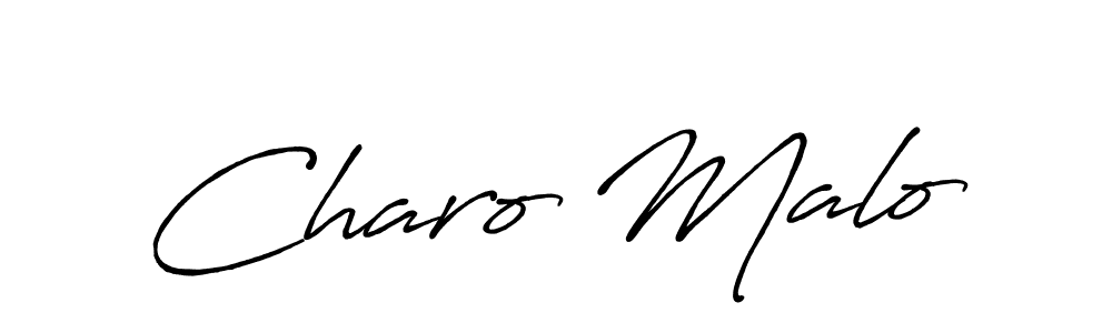 The best way (Antro_Vectra_Bolder) to make a short signature is to pick only two or three words in your name. The name Charo Malo include a total of six letters. For converting this name. Charo Malo signature style 7 images and pictures png