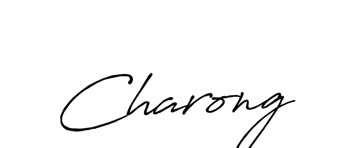 Make a beautiful signature design for name Charong. With this signature (Antro_Vectra_Bolder) style, you can create a handwritten signature for free. Charong signature style 7 images and pictures png