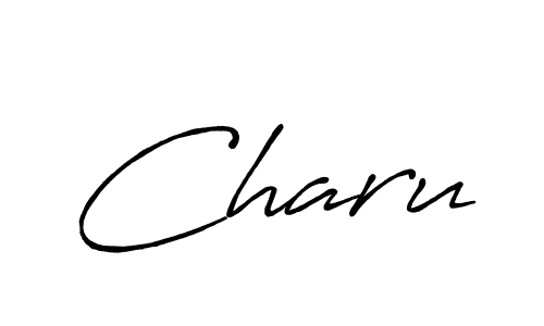How to make Charu signature? Antro_Vectra_Bolder is a professional autograph style. Create handwritten signature for Charu name. Charu signature style 7 images and pictures png