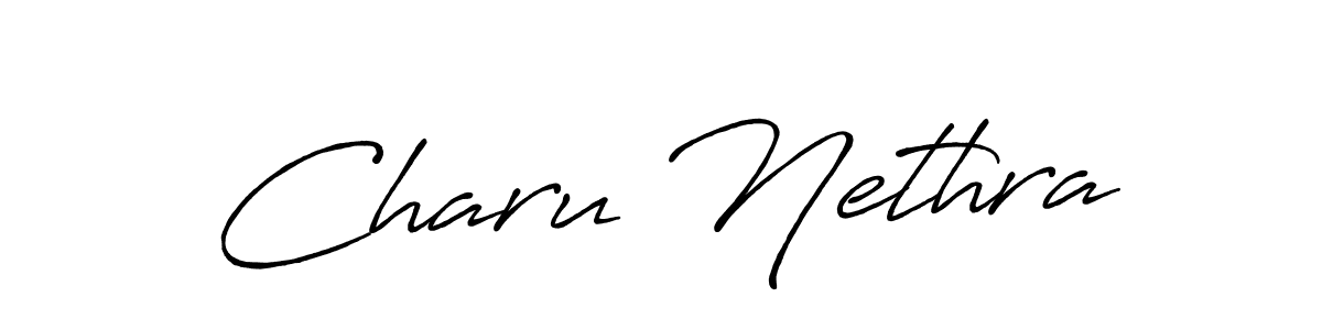 Design your own signature with our free online signature maker. With this signature software, you can create a handwritten (Antro_Vectra_Bolder) signature for name Charu Nethra. Charu Nethra signature style 7 images and pictures png