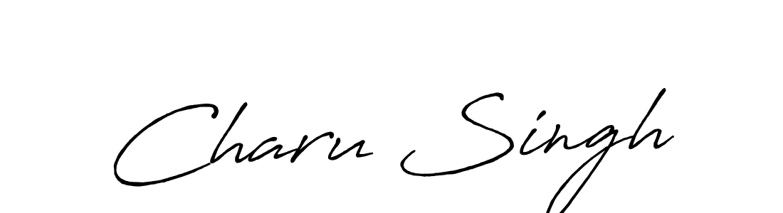 Use a signature maker to create a handwritten signature online. With this signature software, you can design (Antro_Vectra_Bolder) your own signature for name Charu Singh. Charu Singh signature style 7 images and pictures png
