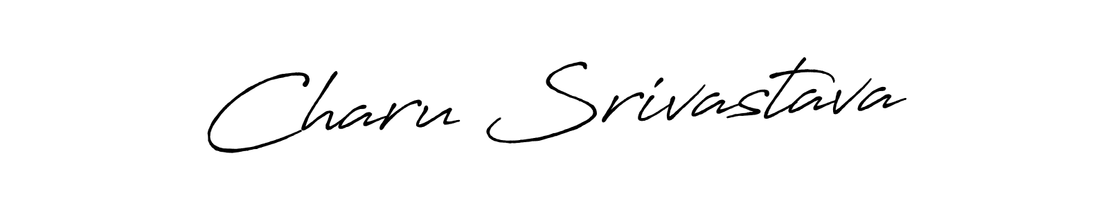 Use a signature maker to create a handwritten signature online. With this signature software, you can design (Antro_Vectra_Bolder) your own signature for name Charu Srivastava. Charu Srivastava signature style 7 images and pictures png