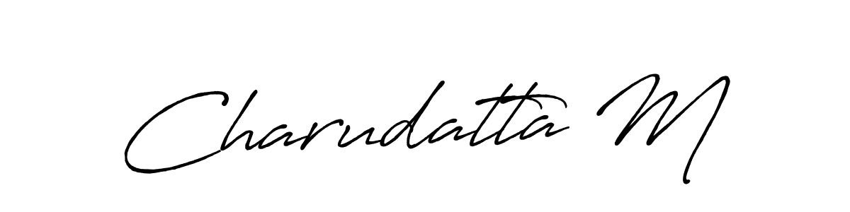 Design your own signature with our free online signature maker. With this signature software, you can create a handwritten (Antro_Vectra_Bolder) signature for name Charudatta M. Charudatta M signature style 7 images and pictures png