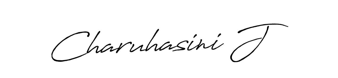 Make a beautiful signature design for name Charuhasini J. With this signature (Antro_Vectra_Bolder) style, you can create a handwritten signature for free. Charuhasini J signature style 7 images and pictures png