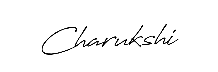 Use a signature maker to create a handwritten signature online. With this signature software, you can design (Antro_Vectra_Bolder) your own signature for name Charukshi. Charukshi signature style 7 images and pictures png