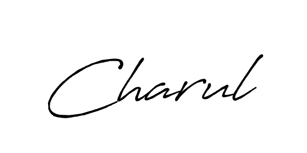 Charul stylish signature style. Best Handwritten Sign (Antro_Vectra_Bolder) for my name. Handwritten Signature Collection Ideas for my name Charul. Charul signature style 7 images and pictures png