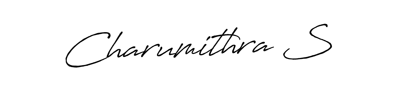 How to Draw Charumithra S signature style? Antro_Vectra_Bolder is a latest design signature styles for name Charumithra S. Charumithra S signature style 7 images and pictures png
