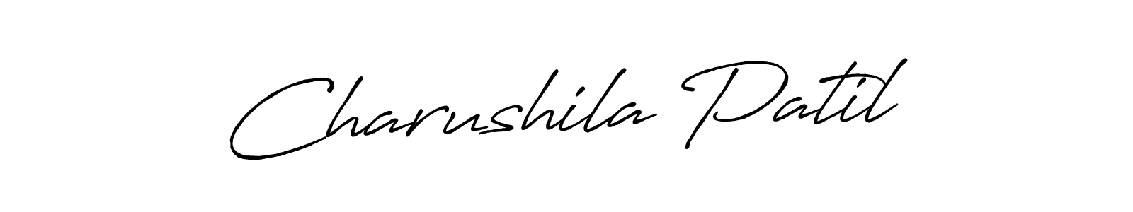 Use a signature maker to create a handwritten signature online. With this signature software, you can design (Antro_Vectra_Bolder) your own signature for name Charushila Patil. Charushila Patil signature style 7 images and pictures png