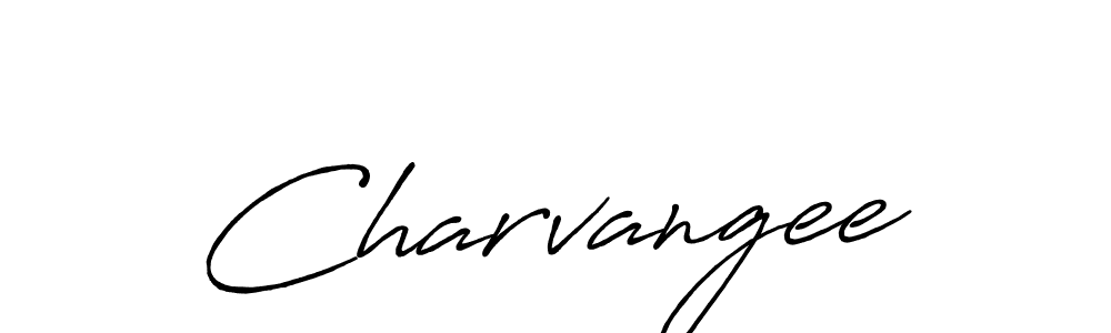 Use a signature maker to create a handwritten signature online. With this signature software, you can design (Antro_Vectra_Bolder) your own signature for name Charvangee. Charvangee signature style 7 images and pictures png