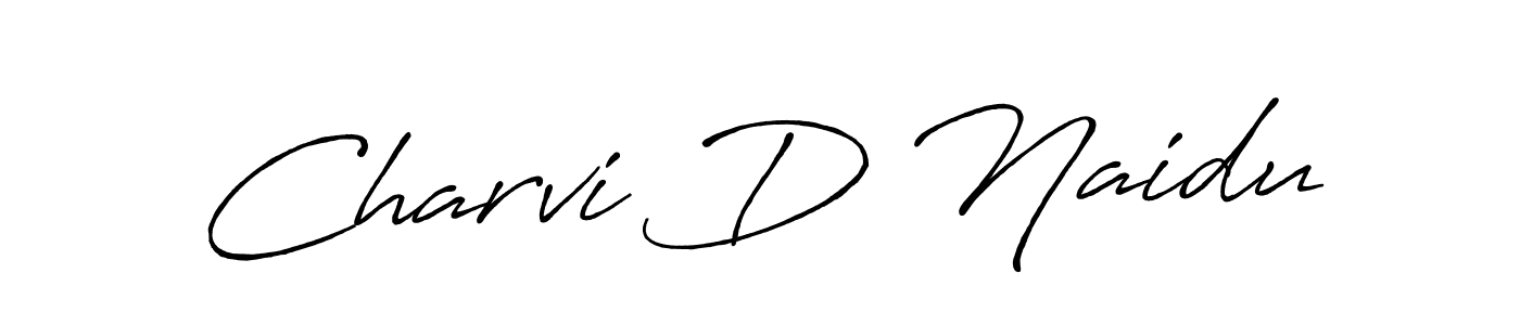 Create a beautiful signature design for name Charvi D Naidu. With this signature (Antro_Vectra_Bolder) fonts, you can make a handwritten signature for free. Charvi D Naidu signature style 7 images and pictures png