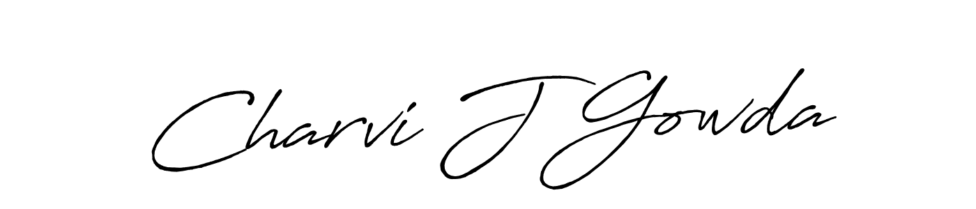 Also we have Charvi J Gowda name is the best signature style. Create professional handwritten signature collection using Antro_Vectra_Bolder autograph style. Charvi J Gowda signature style 7 images and pictures png