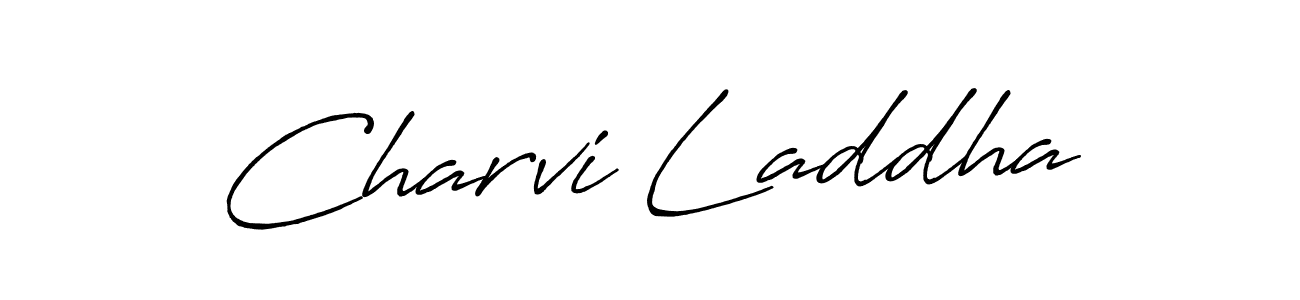 Use a signature maker to create a handwritten signature online. With this signature software, you can design (Antro_Vectra_Bolder) your own signature for name Charvi Laddha. Charvi Laddha signature style 7 images and pictures png