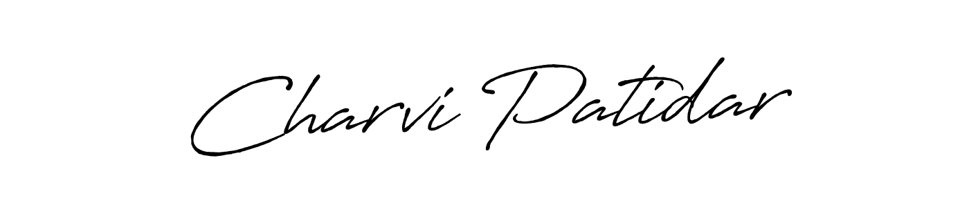 Make a beautiful signature design for name Charvi Patidar. With this signature (Antro_Vectra_Bolder) style, you can create a handwritten signature for free. Charvi Patidar signature style 7 images and pictures png