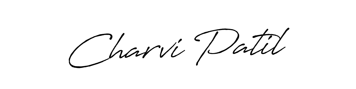 Use a signature maker to create a handwritten signature online. With this signature software, you can design (Antro_Vectra_Bolder) your own signature for name Charvi Patil. Charvi Patil signature style 7 images and pictures png