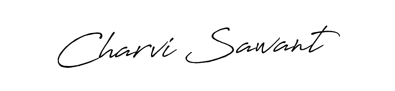 Design your own signature with our free online signature maker. With this signature software, you can create a handwritten (Antro_Vectra_Bolder) signature for name Charvi Sawant. Charvi Sawant signature style 7 images and pictures png