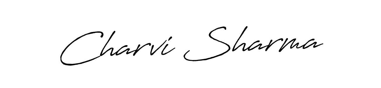 Use a signature maker to create a handwritten signature online. With this signature software, you can design (Antro_Vectra_Bolder) your own signature for name Charvi Sharma. Charvi Sharma signature style 7 images and pictures png