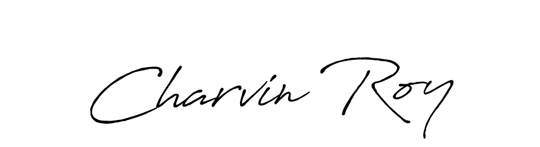 Charvin Roy stylish signature style. Best Handwritten Sign (Antro_Vectra_Bolder) for my name. Handwritten Signature Collection Ideas for my name Charvin Roy. Charvin Roy signature style 7 images and pictures png