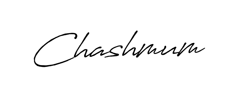 Make a beautiful signature design for name Chashmum. With this signature (Antro_Vectra_Bolder) style, you can create a handwritten signature for free. Chashmum signature style 7 images and pictures png