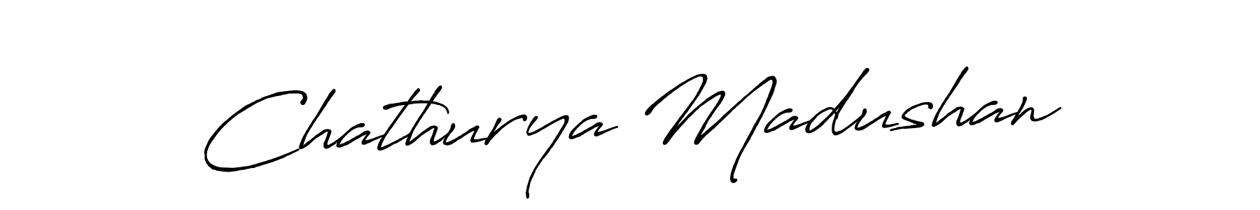 How to make Chathurya Madushan signature? Antro_Vectra_Bolder is a professional autograph style. Create handwritten signature for Chathurya Madushan name. Chathurya Madushan signature style 7 images and pictures png