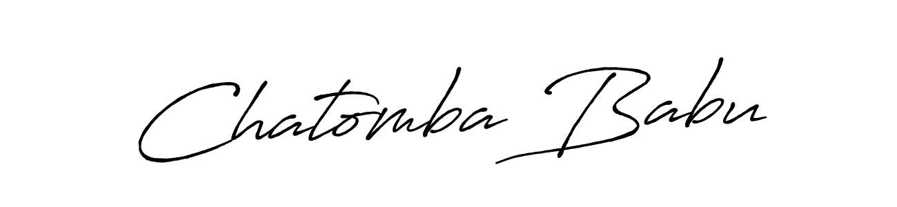 Make a beautiful signature design for name Chatomba Babu. With this signature (Antro_Vectra_Bolder) style, you can create a handwritten signature for free. Chatomba Babu signature style 7 images and pictures png