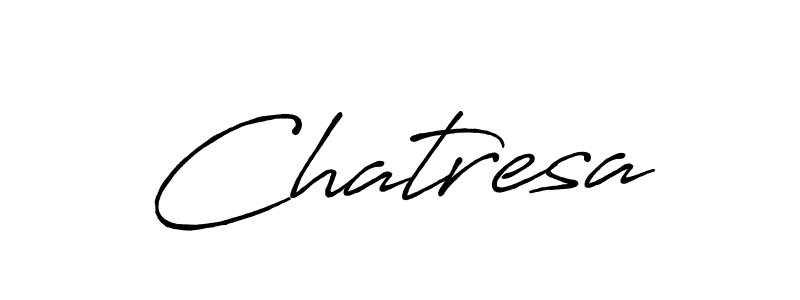 It looks lik you need a new signature style for name Chatresa. Design unique handwritten (Antro_Vectra_Bolder) signature with our free signature maker in just a few clicks. Chatresa signature style 7 images and pictures png