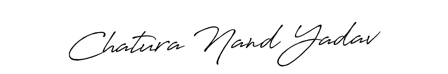 Antro_Vectra_Bolder is a professional signature style that is perfect for those who want to add a touch of class to their signature. It is also a great choice for those who want to make their signature more unique. Get Chatura Nand Yadav name to fancy signature for free. Chatura Nand Yadav signature style 7 images and pictures png