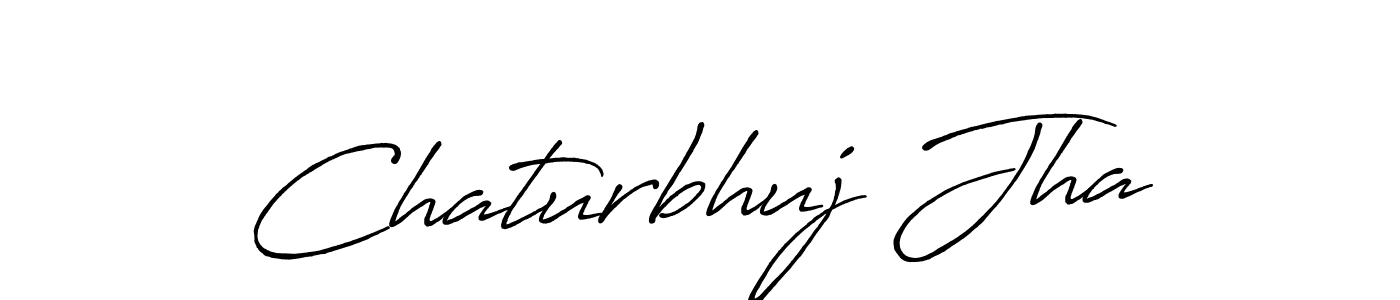 Create a beautiful signature design for name Chaturbhuj Jha. With this signature (Antro_Vectra_Bolder) fonts, you can make a handwritten signature for free. Chaturbhuj Jha signature style 7 images and pictures png