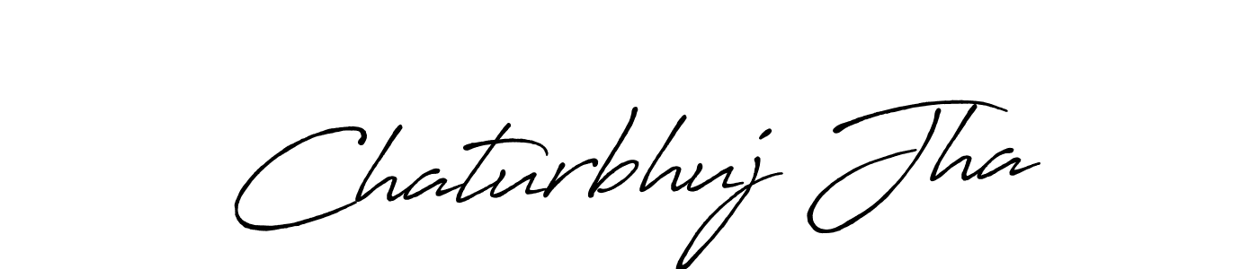 Create a beautiful signature design for name Chaturbhuj Jha. With this signature (Antro_Vectra_Bolder) fonts, you can make a handwritten signature for free. Chaturbhuj Jha signature style 7 images and pictures png