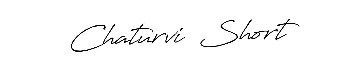 How to make Chaturvi  Short name signature. Use Antro_Vectra_Bolder style for creating short signs online. This is the latest handwritten sign. Chaturvi  Short signature style 7 images and pictures png