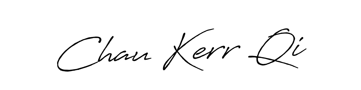 You should practise on your own different ways (Antro_Vectra_Bolder) to write your name (Chau Kerr Qi) in signature. don't let someone else do it for you. Chau Kerr Qi signature style 7 images and pictures png