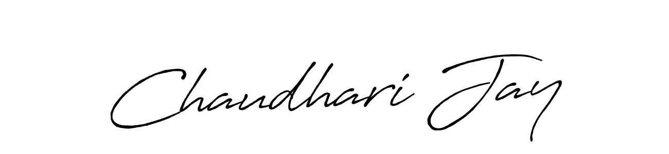 The best way (Antro_Vectra_Bolder) to make a short signature is to pick only two or three words in your name. The name Chaudhari Jay include a total of six letters. For converting this name. Chaudhari Jay signature style 7 images and pictures png
