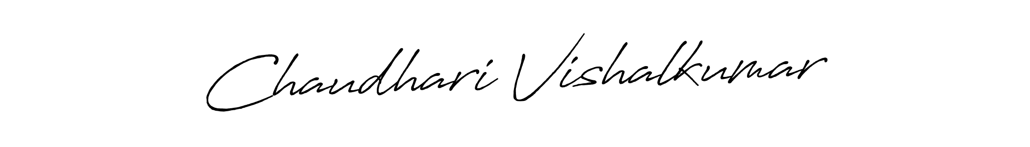 Design your own signature with our free online signature maker. With this signature software, you can create a handwritten (Antro_Vectra_Bolder) signature for name Chaudhari Vishalkumar. Chaudhari Vishalkumar signature style 7 images and pictures png