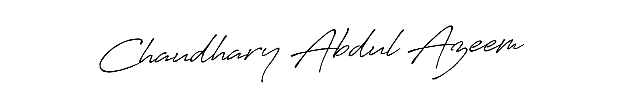 Design your own signature with our free online signature maker. With this signature software, you can create a handwritten (Antro_Vectra_Bolder) signature for name Chaudhary Abdul Azeem. Chaudhary Abdul Azeem signature style 7 images and pictures png
