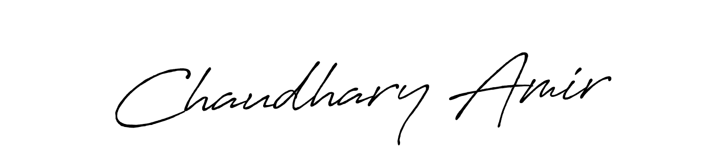 Design your own signature with our free online signature maker. With this signature software, you can create a handwritten (Antro_Vectra_Bolder) signature for name Chaudhary Amir. Chaudhary Amir signature style 7 images and pictures png