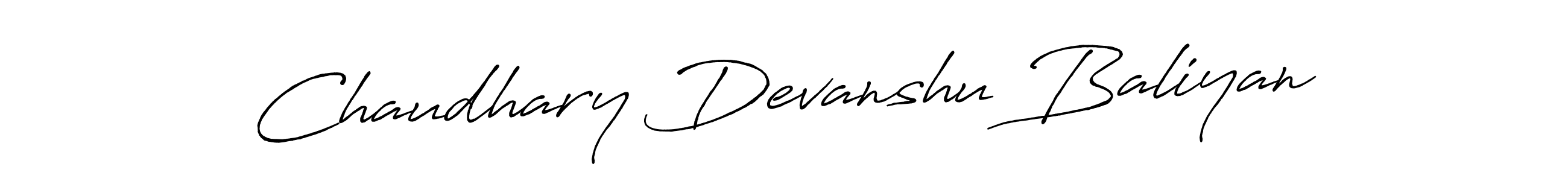 Chaudhary Devanshu Baliyan stylish signature style. Best Handwritten Sign (Antro_Vectra_Bolder) for my name. Handwritten Signature Collection Ideas for my name Chaudhary Devanshu Baliyan. Chaudhary Devanshu Baliyan signature style 7 images and pictures png