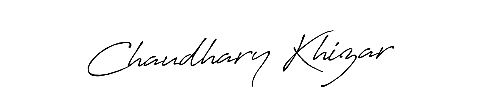 Make a short Chaudhary Khizar signature style. Manage your documents anywhere anytime using Antro_Vectra_Bolder. Create and add eSignatures, submit forms, share and send files easily. Chaudhary Khizar signature style 7 images and pictures png