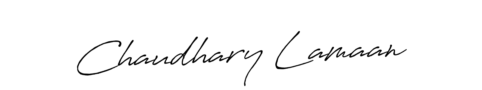 Use a signature maker to create a handwritten signature online. With this signature software, you can design (Antro_Vectra_Bolder) your own signature for name Chaudhary Lamaan. Chaudhary Lamaan signature style 7 images and pictures png