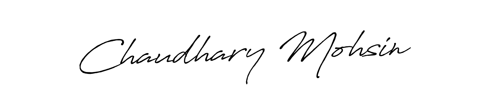 Use a signature maker to create a handwritten signature online. With this signature software, you can design (Antro_Vectra_Bolder) your own signature for name Chaudhary Mohsin. Chaudhary Mohsin signature style 7 images and pictures png