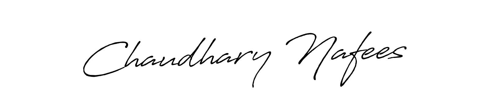 How to make Chaudhary Nafees name signature. Use Antro_Vectra_Bolder style for creating short signs online. This is the latest handwritten sign. Chaudhary Nafees signature style 7 images and pictures png