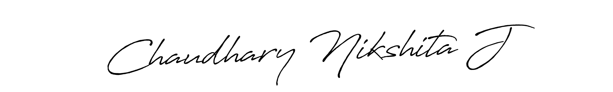 Design your own signature with our free online signature maker. With this signature software, you can create a handwritten (Antro_Vectra_Bolder) signature for name Chaudhary Nikshita J. Chaudhary Nikshita J signature style 7 images and pictures png