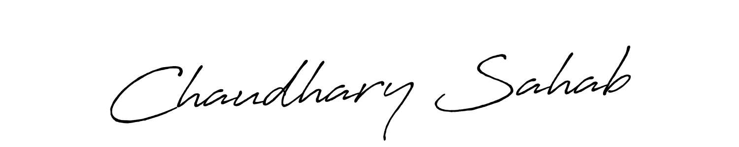 Also You can easily find your signature by using the search form. We will create Chaudhary Sahab name handwritten signature images for you free of cost using Antro_Vectra_Bolder sign style. Chaudhary Sahab signature style 7 images and pictures png