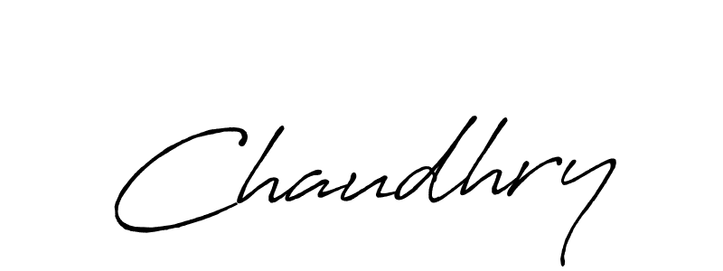 Make a beautiful signature design for name Chaudhry. With this signature (Antro_Vectra_Bolder) style, you can create a handwritten signature for free. Chaudhry signature style 7 images and pictures png