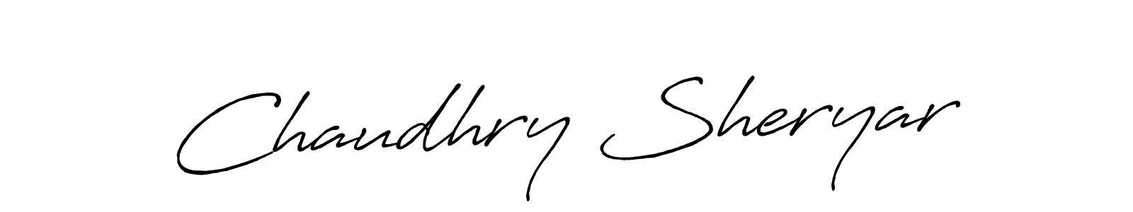 How to make Chaudhry Sheryar signature? Antro_Vectra_Bolder is a professional autograph style. Create handwritten signature for Chaudhry Sheryar name. Chaudhry Sheryar signature style 7 images and pictures png