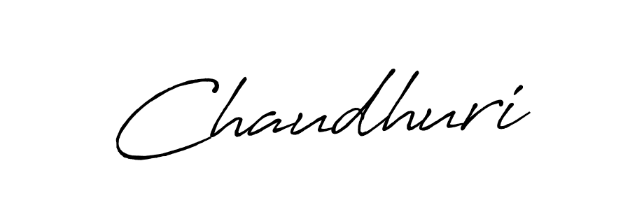 How to make Chaudhuri signature? Antro_Vectra_Bolder is a professional autograph style. Create handwritten signature for Chaudhuri name. Chaudhuri signature style 7 images and pictures png